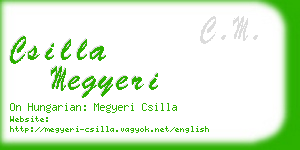 csilla megyeri business card